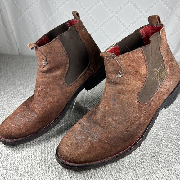 Fly London Men’s Brown Leather Boots Size 12 Euro 45 main image 15